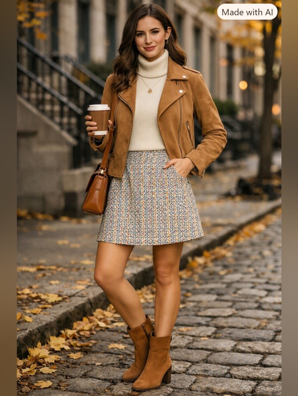 Hill House Tweed White Multicolor Preppy Chic Elegant Mini Skirt Size S